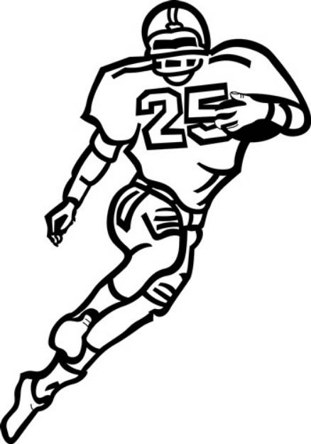 Picture of Football Player SVG File