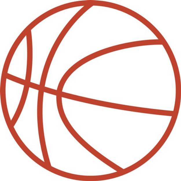 Picture of Basketball Outline SVG File