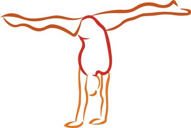 Picture of Gymnast Outline SVG File