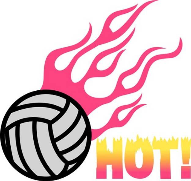 Picture of Hot Volleyball SVG File