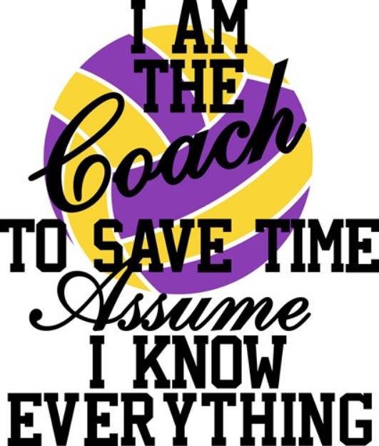 Picture of I Am the Coach SVG File