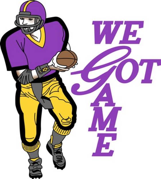 Picture of Football Player Got Game SVG File