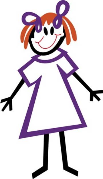 Picture of Stick Girl  SVG File
