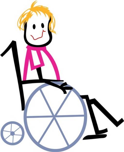 Picture of Wheelchair Kid SVG File