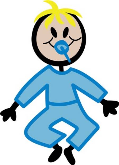 Picture of Stick Baby Boy SVG File
