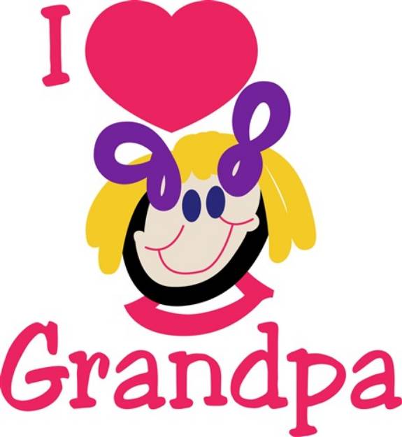 Picture of I Love Grandpa SVG File