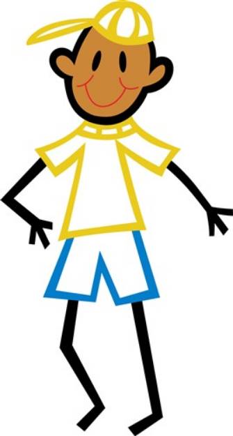 Picture of Stick Boy SVG File