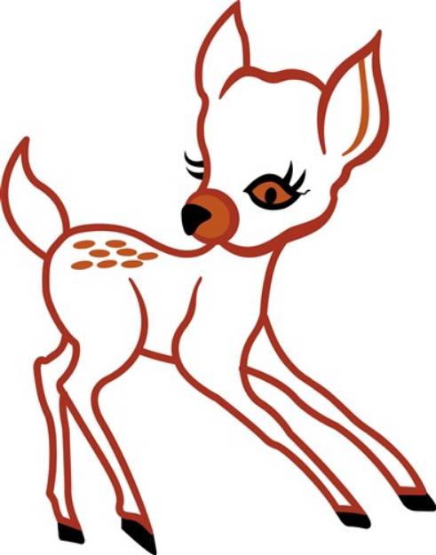 Picture of Fawn Outline SVG File