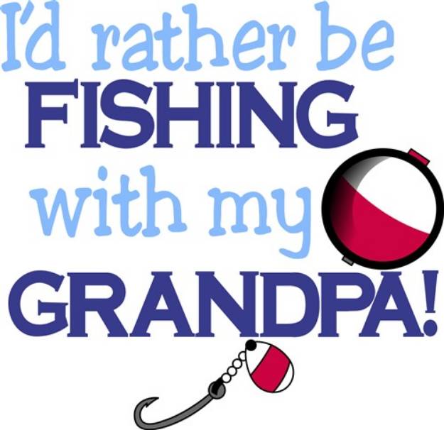 Picture of Fishing Grandpa SVG File
