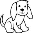 Picture of Dog Outline SVG File