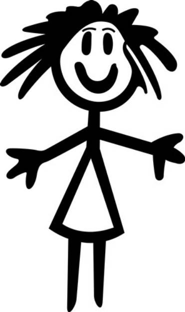 Picture of Stick Girl SVG File