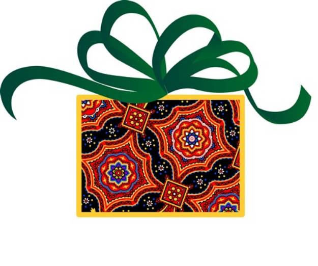 Picture of Gift Box Applique SVG File