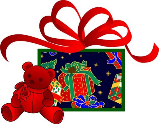 Picture of Teddy Bear Applique SVG File