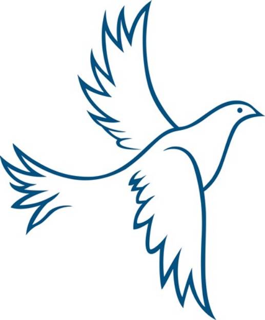 Picture of Dove Outline SVG File