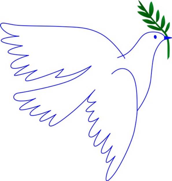 Picture of Dove Olive Branch SVG File