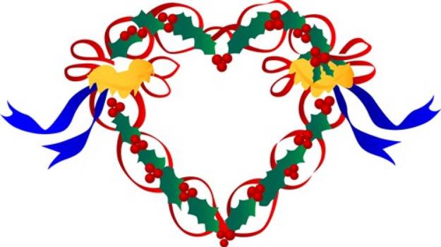 Picture of Heart Wreath SVG File
