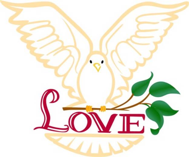Picture of Love Dove  SVG File