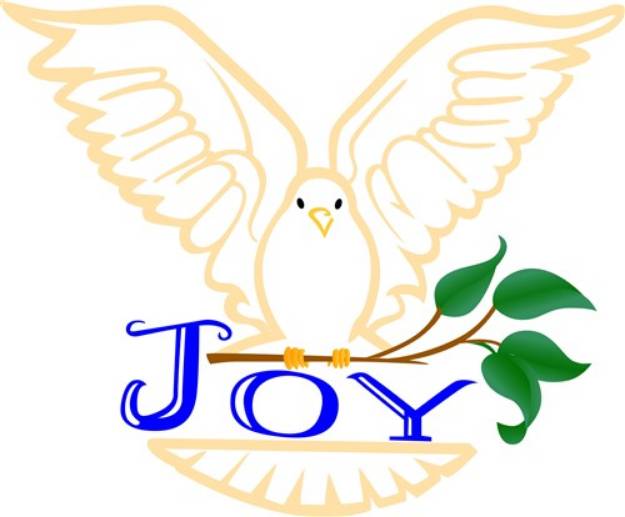 Picture of Joy Dove Applique SVG File