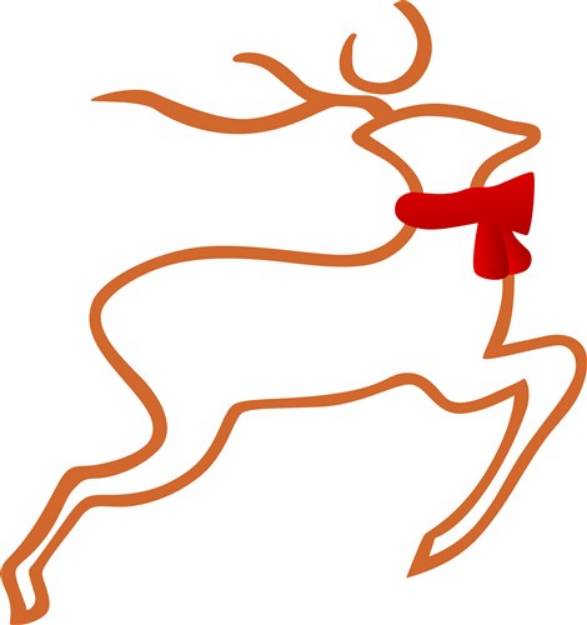 Picture of Reindeer Outline SVG File