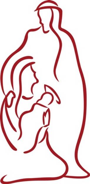 Picture of Nativity Outline SVG File