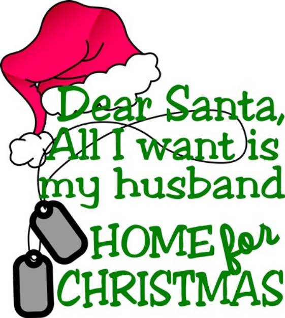 Picture of Husband Home For Christmas SVG File