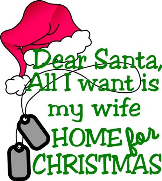 Picture of Wife Home For Christmas SVG File
