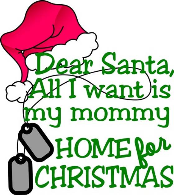 Picture of Mommy Home For Christmas SVG File