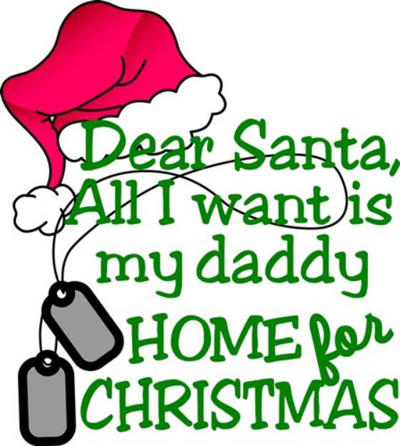 Picture of Daddy Home For Christmas SVG File