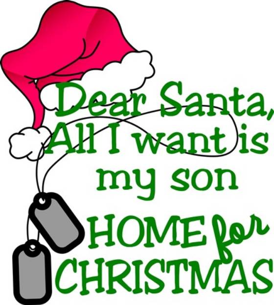 Picture of Son Home For Christmas SVG File