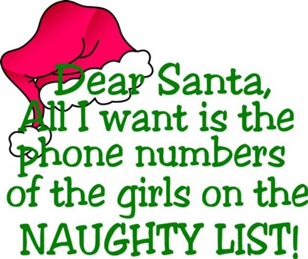 Picture of Naughty List SVG File