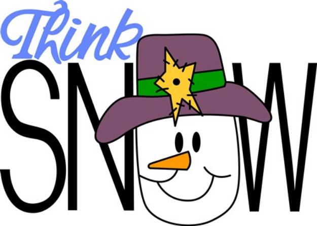 Picture of Think Snow SVG File