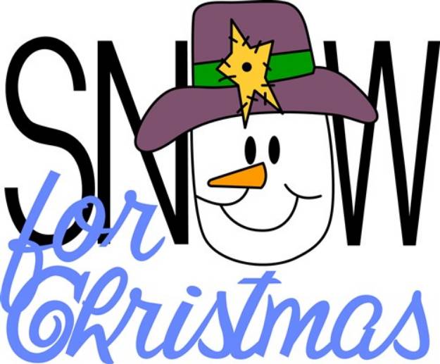 Picture of Snow For Christmas SVG File