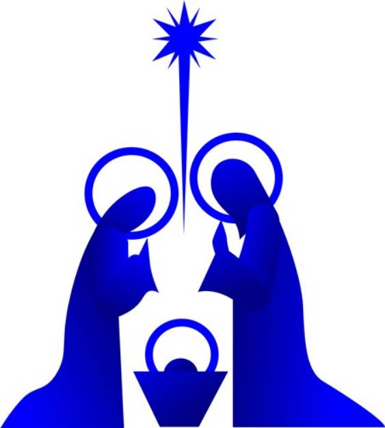 Picture of Nativity Silhouette SVG File