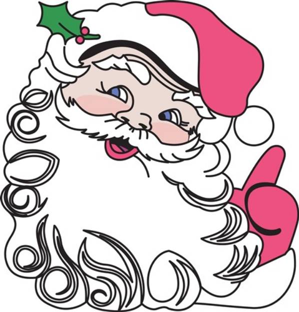 Picture of Santa Face SVG File