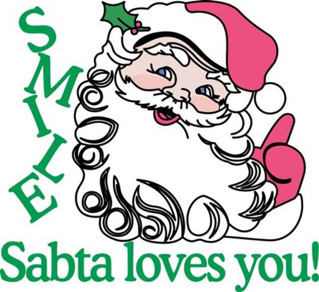 Picture of Santa Loves You! SVG File