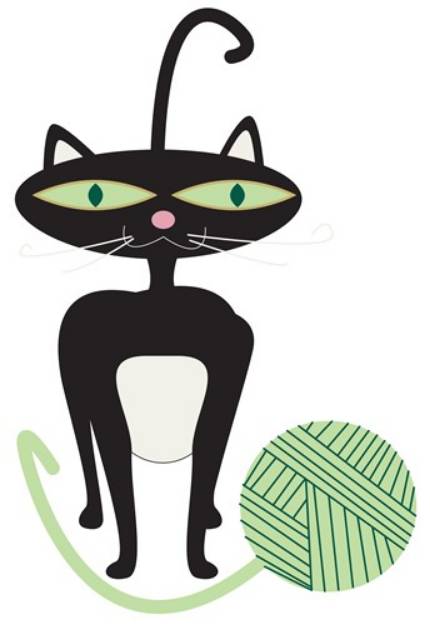 Picture of Black Cat Yarn SVG File