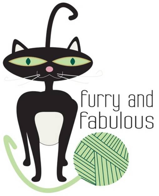 Picture of Fabulous Furry Cat SVG File