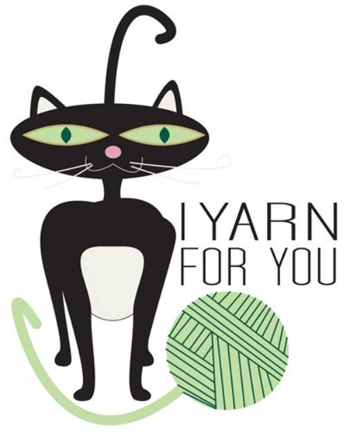 Picture of Yarn For You Cat SVG File