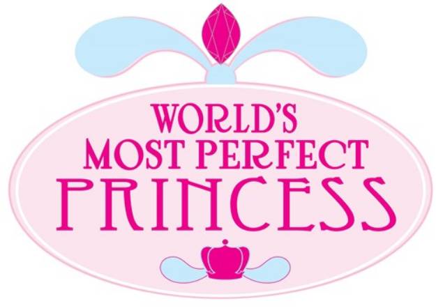 Picture of Perfect Princess Plaque SVG File