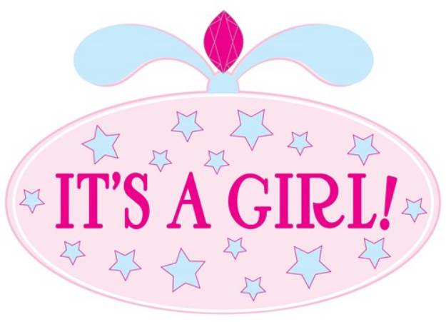 Picture of Its a Girl Plaque SVG File