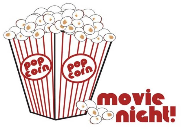 Picture of Movie Night Popcorn SVG File