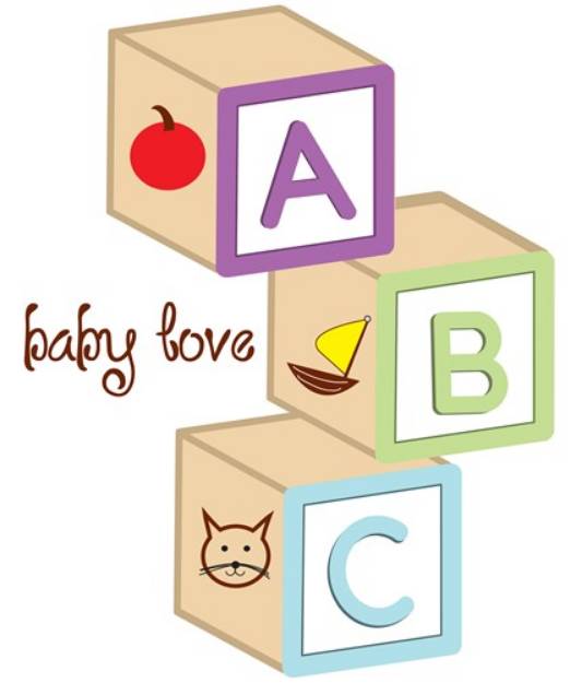 Picture of Baby Love Blocks SVG File