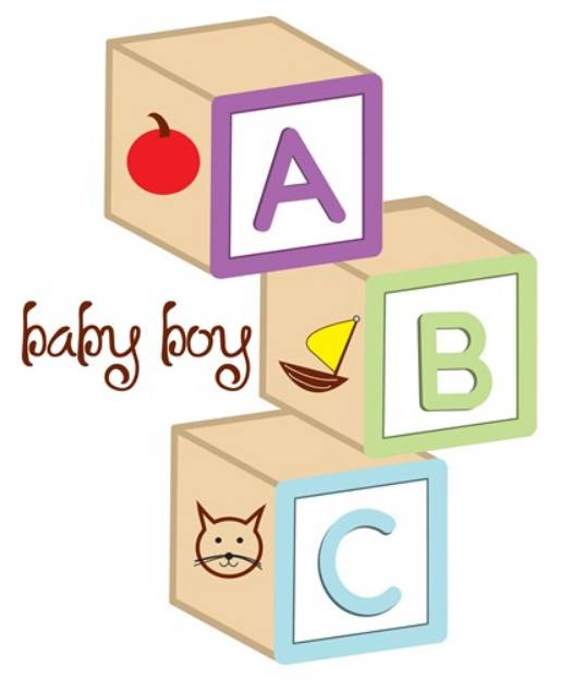 Picture of Baby Boy Blocks SVG File