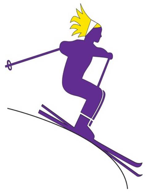 Picture of Downhill Skier Girl SVG File