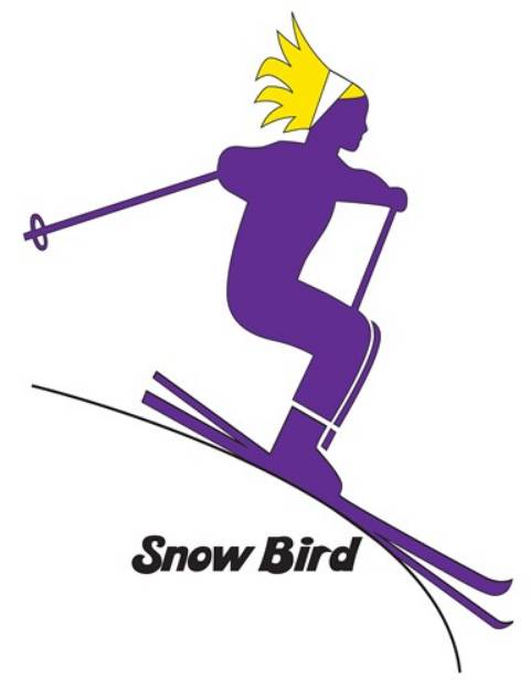 Picture of Snow Bird Skier SVG File