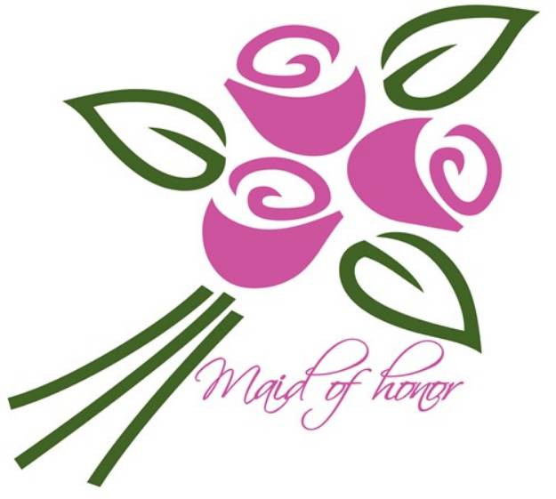 Picture of Maid of Honor Roses SVG File