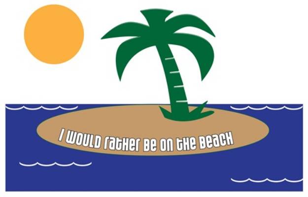 Picture of Island Beach Saying SVG File