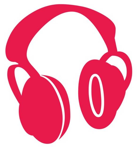 Picture of Red Headphones SVG File