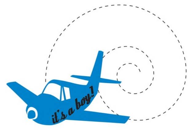 Picture of Airplane Its a Boy SVG File