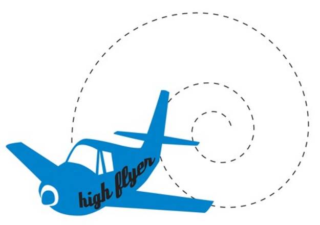 Picture of Airplane High Flyer SVG File
